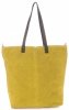 Kožené kabelka shopper bag Vera Pelle žlutá 80041